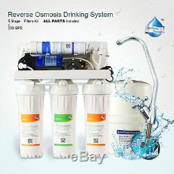 RO system for well water 5 Stage Pure Reverse Osmosis 50GPD with Pump Installed