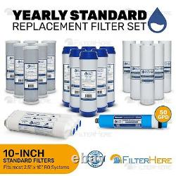 Replacement 3 Yr. Filter Kit for Reverse Osmosis Water Filter Systems 50 GPD