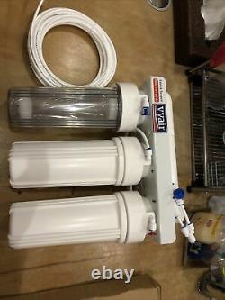 Reverse Osmosis 4 Stage Water Filter System Pumped 50GPD Domestic Aquarium NEW