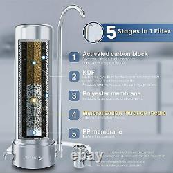 Reverse Osmosis 5 Stage Water Countertop Filtration System Long-Lasting Filters