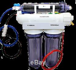 Reverse Osmosis Deionization System 4 Stage 80 GPD Aquarium Water Filter Reef