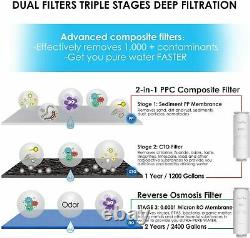 Reverse Osmosis Home Water Filtration System TDS Reduction 400GPD Purifier