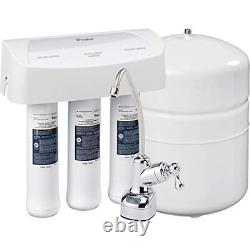 Reverse Osmosis (RO) Filtration System with Chrome Faucet 3-stage System White