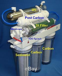 Reverse Osmosis System-Clear 7 Stage 24/35/50gpd RO+DI+UV Water Filter No Tank