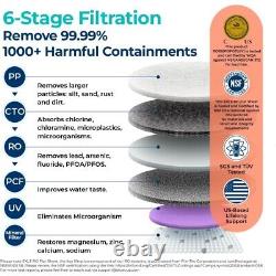 Reverse Osmosis System Countertop Water Filter, with UV and Remineralization