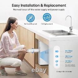Reverse Osmosis System Under Sink 600 GPD Tankless RO Filter Systems with Smart