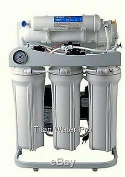Reverse Osmosis Water Filter 5 Stage System 400 GPD-Booster Pump & Gauge PSI LC