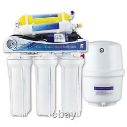 Reverse Osmosis Water Filter System 50 GPD 6 Stage Pumped for Residential Use