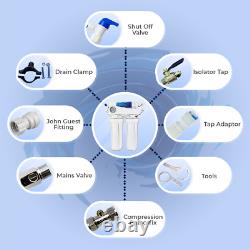 Reverse Osmosis Water Filter System 50 GPD 6 Stage Pumped for Residential Use