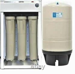 Reverse Osmosis Water Filtration System 1000 GPD Dual Booster Pump 20G Tank