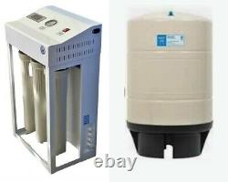 Reverse Osmosis Water Filtration System 1200 GPD Dual Booster Pump 20G Tank