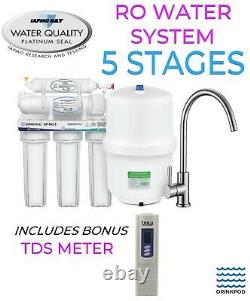 Reverse Osmosis Water Filtration System 5 Stages With Faucet & TDS Meter
