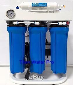 Reverse Osmosis Water Filtration System Booster Pump Pressure Gauge 400 GPD