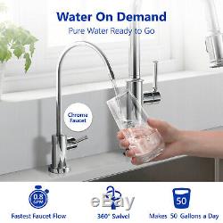 Reverse Osmosis Water Filtration System Clear, Gauge, 4 Bonus Filter 100 GPD
