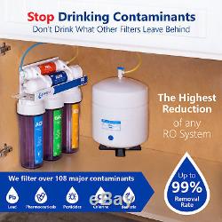 Reverse Osmosis Water Filtration System Clear RO plus 4 Free Filters 50 GPD