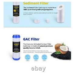 Reverse Osmosis Water Filtration System RO + Extra12 Free Filters 75 GPD US