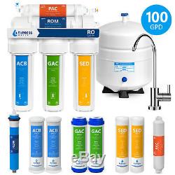 Reverse Osmosis Water Filtration System RO plus 4 Free Filters 100 GPD