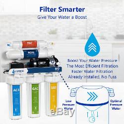 Reverse Osmosis Water Filtration System RO with Pressure Booster Pump 100 GPD