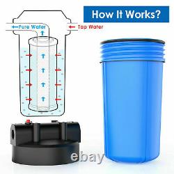SimPure 3 Stage Big Blue 10 Whole House Water Filter System for Water Softners
