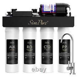 SimPure 400GPD Alkaline pH+ UV Tankless RO Reverse Osmosis Water Filter System