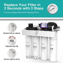 SimPure 400 GPD UV Reverse Osmosis RO Drinking Water Filter System Purifier Sink