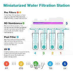 SimPure 400 GPD UV Reverse Osmosis RO Drinking Water Filter System Under Sink