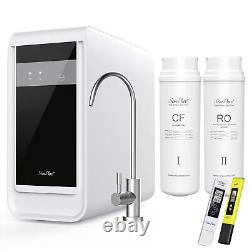 SimPure Q3-600GPD 7 Stage Tankless Reverse Osmosis RO Water System+PH/TDS Meter