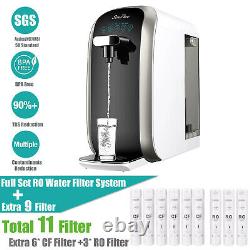 SimPure RO Countertop Reverse Osmosis Water Filter System Filtration + 9 Filters