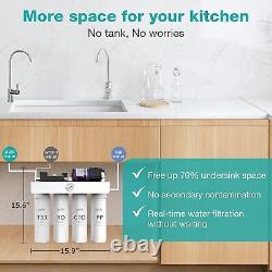 SimPure T1-400 UV Reverse Osmosis RO Water Filter System Under Sink +16Filters