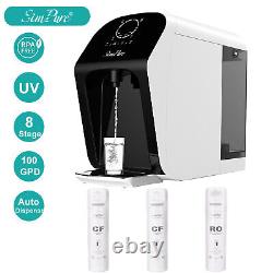 SimPure UV RO Countertop Reverse Osmosis Water Filter System + 1 Year Cartridge