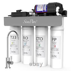 SimPure WP2-400GPD 8 Stage UV Under Sink Drinking Water Reverse Osmosis System