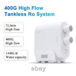 Tankless Reverse Osmosis Water Filtration System, 400 GPD, 1.51 Pure to Drain