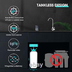 Tankless Reverse Osmosis Water Filtration System, 600 GPD, 1.51 Pure to Drain, NSF