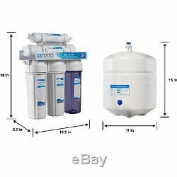 US Aqua Platinum Series 5 Stage 100GPD Reverse Osmosis System Water Filtration