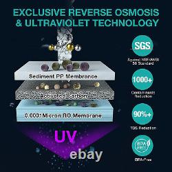 UV Reverse Osmosis System Countertop Water Filter Purification + Extra 9 Filters