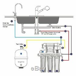 Ukoke 6 Stages Reverse Osmosis, Water Filtration System, 75 GPD with Pump