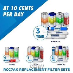 Under Sink Reverse Osmosis Drinking Water Filter System 6-Stage High Capacity