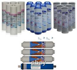 Universal 3 year supply for 5 stage Reverse Osmosis systems with USA post filter