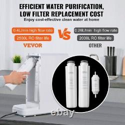 VEVOR Reverse Osmosis System Countertop Water Filter UV Portable Purifier