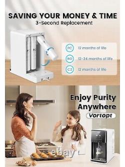 Vortopt Countertop Reverse Osmosis Water Filter System 5 Stage UV RO System