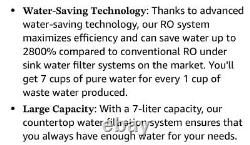 Vortopt Countertop Reverse Osmosis Water Filter System 5 Stage UV RO System