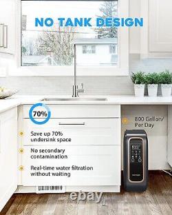 Vortopt Reverse Osmosis System Under Sink, Tankless RO Water Filtration 800 GPD