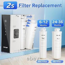 Vortopt Reverse Osmosis System Water Filter Under Sink Water Purifier WHITE