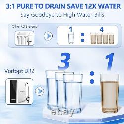 Vortopt Reverse Osmosis System Water Filter Under Sink Water Purifier WHITE