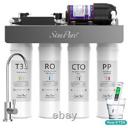 WP2-400GPD 8 Stage UV Under Sink Reverse Osmosis Water Filter System & TDS Meter