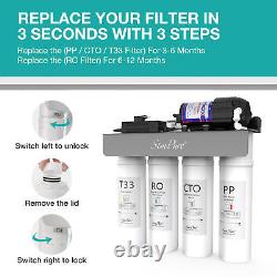 WP2-400GPD 8 Stage UV Under Sink Reverse Osmosis Water Filter System & TDS Meter