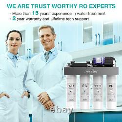 WP2-400 GPD 8-Stage UV Reverse Osmosis Alkaline pH+Water Filter System+3Filters