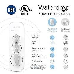 Waterdrop RO Reverse Osmosis Water Filtration System, NSF, Chrome Based Faucet