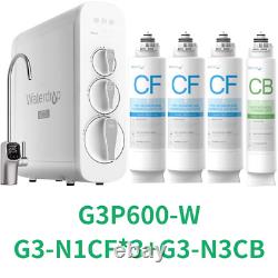 Waterdrop Refurbished G3P600 Reverse Osmosis Water Filter With N1CF&N3CB, 2 Year