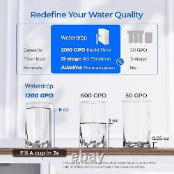 Waterdrop X12 Reverse Osmosis System, NSF/ANSI 58 & 372 Certified, With F2